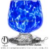 Copa Coñac Pintas de color Azul Cobalto, Pie Cristal - Blown Glass Cognac Cup Handmade Copa Coñac Pintas de color Azul Cobalto, Pie Cristal - Blown Glass Cognac Cup Handmade