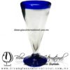 Copa Cónica Cervecera Borde y Pie de color Azul Cobalto, Artesanías de Vidrio Soplado - Blown Glass Cup Handmade Copa Cónica Cervecera Borde y Pie de color Azul Cobalto, Artesanías de Vidrio Soplado - Blown Glass Cup Handmade