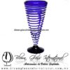 Copa Cónica Cervecera Espiral borde y Pie de color Azul Cobalto, Artesanías de Vidrio Soplado - Blown Glass Cup Handmade Copa Cónica Cervecera Espiral borde y Pie de color Azul Cobalto, Artesanías de Vidrio Soplado - Blown Glass Cup Handmade