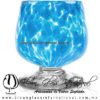 Copa Coñac Pintas de color Azul Aguamarina, Pie Cristal - Blown Glass Cognac Cup Handmade Copa Coñac Pintas de color Azul Aguamarina, Pie Cristal - Blown Glass Cognac Cup Handmade