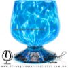 Copa Coñac Pintas y Pie de Color Azul Aguamarina, Artesanías de Vidrio Soplado - Blown Glass Cognac Cup Glass Handmade Copa Coñac Pintas y Pie de Color Azul Aguamarina, Artesanías de Vidrio Soplado - Blown Glass Cognac Cup Glass Handmade