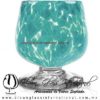 Copa Coñac Pintas de color Azul Teal (Turquesa), Pie Cristal - Blown Glass Cognac Cup Handmade Copa Coñac Pintas de color Azul Teal (Turquesa), Pie Cristal - Blown Glass Cognac Cup Handmade