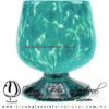 Copa Coñac Pintas y Pie de Color Azul Teal (Turquesa), Artesanías de Vidrio Soplado - Blown Glass Cognac Cup Glass Handmade Copa Coñac Pintas y Pie de Color Azul Teal (Turquesa), Artesanías de Vidrio Soplado - Blown Glass Cognac Cup Glass Handmade