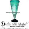 Copa Cónica Cervecera Espiral borde y Pie de color Azul Teal (Turquesa), Artesanías de Vidrio Soplado - Blown Glass Cup Handmade Copa Cónica Cervecera Espiral borde y Pie de color Azul Teal (Turquesa), Artesanías de Vidrio Soplado - Blown Glass Cup Handmade