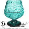 Copa Coñac Granizado y Pie de Color Azul Teal (Turquesa), Artesanías de Vidrio Soplado - Blown Glass Cognac Cup Handmade Copa Coñac Granizado y Pie de Color Azul Teal (Turquesa), Artesanías de Vidrio Soplado - Blown Glass Cognac Cup Handmade