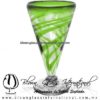 Copa Cónica Cervecera Hilo Jalado y Borde de color Verde Lima, (pie cristal), Artesanías de Vidrio Soplado - Blown Glass Cup Handmade Copa Cónica Cervecera Hilo Jalado y Borde de color Verde Lima, (pie cristal), Artesanías de Vidrio Soplado - Blown Glass Cup Handmade