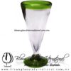 Copa Cónica Cervecera Borde y Pie de color Verde Lima, Artesanías de Vidrio Soplado - Blown Glass Cup Handmade Copa Cónica Cervecera Borde y Pie de color Verde Lima, Artesanías de Vidrio Soplado - Blown Glass Cup Handmade