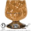 Copa Coñac Pintas y Pie de Color Ámbar, Artesanías de Vidrio Soplado - Blown Glass Cognac Cup Glass Handmade Copa Coñac Pintas y Pie de Color Ámbar, Artesanías de Vidrio Soplado - Blown Glass Cognac Cup Glass Handmade