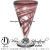 Copa Cónica Cervecera Hilo Jalado y Borde de color Amatista (pie cristal), Artesanías de Vidrio Soplado - Blown Glass Cup Handmade Copa Cónica Cervecera Hilo Jalado y Borde de color Amatista (pie cristal), Artesanías de Vidrio Soplado - Blown Glass Cup Handmade