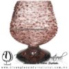 Copa Coñac Granizado y Pie de Color Amatista, Artesanías de Vidrio Soplado - Blown Glass Cognac Cup Handmade Copa Coñac Granizado y Pie de Color Amatista, Artesanías de Vidrio Soplado - Blown Glass Cognac Cup Handmade
