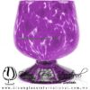 Copa Coñac Pintas y Pie de Color Morado, Artesanías de Vidrio Soplado - Blown Glass Cognac Cup Glass Handmade Copa Coñac Pintas y Pie de Color Morado, Artesanías de Vidrio Soplado - Blown Glass Cognac Cup Glass Handmade