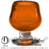 Copa Coñac Color Solido, Naranja pie cristal, Artesanía de Vidrio Soplado - Blown Glass Cognac Cup Handmade Copa Coñac Color Solido, Naranja pie cristal, Artesanía de Vidrio Soplado - Blown Glass Cognac Cup Handmade