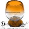 15-0017-0-2534-0000 Copa Coñac Color Desvanecido y Pie de color naranja, Artesanías de Vidrio Soplado - Blown Glass Cognac Cup Handmade
