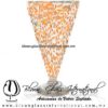 Copa Cónica Cervecera Granizado de color Naranja (pie cristal), Artesanías de Vidrio Soplado - Blown Glass Cup Handmade Copa Cónica Cervecera Granizado de color Naranja (pie cristal), Artesanías de Vidrio Soplado - Blown Glass Cup Handmade