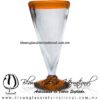 Copa Cónica Cervecera Borde y Pie de color Naranja, Artesanías de Vidrio Soplado - Blown Glass Cup Handmade Copa Cónica Cervecera Borde y Pie de color Naranja, Artesanías de Vidrio Soplado - Blown Glass Cup Handmade