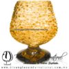Copa Coñac Granizado y Pie de Color Naranja, Artesanías de Vidrio Soplado - Blown Glass Cognac Cup Handmade Copa Coñac Granizado y Pie de Color Naranja, Artesanías de Vidrio Soplado - Blown Glass Cognac Cup Handmade