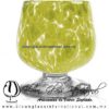 Copa Coñac Pintas de color Amarillo, Pie Cristal - Blown Glass Cognac Cup Handmade Copa Coñac Pintas de color Amarillo, Pie Cristal - Blown Glass Cognac Cup Handmade