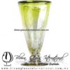 Copa Cónica Cervecera Craquelado Lustre y Desvanecido de color Amarillo (pie cristal), Artesanías de Vidrio Soplado - Blown Glass Cup Handmade Copa Cónica Cervecera Craquelado Lustre y Desvanecido de color Amarillo (pie cristal), Artesanías de Vidrio Soplado - Blown Glass Cup Handmade