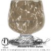 Copa Coñac Pintas de color Chocolate, Pie Cristal - Blown Glass Cognac Cup Handmade Copa Coñac Pintas de color Chocolate, Pie Cristal - Blown Glass Cognac Cup Handmade
