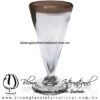 Copa Cónica Cervecera Borde de color Chocolate (pie cristal), Artesanías de Vidrio Soplado - Blown Glass Cup Handmade Copa Cónica Cervecera Borde de color Chocolate (pie cristal), Artesanías de Vidrio Soplado - Blown Glass Cup Handmade