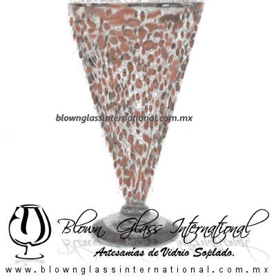 Copa Cónica Cervecera Granizado de color Chocolate (pie cristal), Artesanías de Vidrio Soplado - Blown Glass Cup Handmade Copa Cónica Cervecera Granizado de color Chocolate (pie cristal), Artesanías de Vidrio Soplado - Blown Glass Cup Handmade