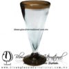 Copa Cónica Cervecera Borde y Pie de color Chocolate, Artesanías de Vidrio Soplado - Blown Glass Cup Handmade Copa Cónica Cervecera Borde y Pie de color Chocolate, Artesanías de Vidrio Soplado - Blown Glass Cup Handmade