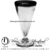 Copa Cónica Cervecera Borde de color Negro (pie cristal), Artesanías de Vidrio Soplado - Blown Glass Cup Handmade Copa Cónica Cervecera Borde de color Negro (pie cristal), Artesanías de Vidrio Soplado - Blown Glass Cup Handmade