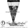 Copa Cónica Cervecera Borde y Pintas Inferior de color Negro (pie cristal), Artesanías de Vidrio Soplado - Blown Glass Cup Handmade