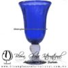 Copa Campana Acanalada Color Sólido Azul Cobalto, Artesanías de Vidrio Soplado - Blown Glass Cup Handmade