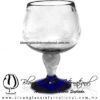 Copa Chabela Pie de color Azul Cobalto, Artesanías de Vidrio Soplado - Blown Glass Cup Handmade