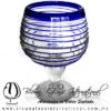 Copa Chabela Borde y Espiral de color Azul Cobalto, Artesanías de Vidrio Soplado - Blown Glass Cup Handmade Copa Chabela Borde y Espiral de color Azul Cobalto, Artesanías de Vidrio Soplado - Blown Glass Cup Handmade