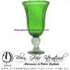 Copa Campana Acanalada y Sólido de color Verde jade, Artesanías de Vidrio Soplado - Blown Glass Cup Handmade