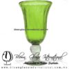 Copa Campana Acanalada y Sólido de color Verde Olivo, Artesanías de Vidrio Soplado - Blown Glass Cup Handmade