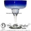 Copa Margarita Vaso desvanecido de Color Azul Cobalto, Cobalt Blue, Artesanías de Vidrio Soplado, Fabrica de Vidrio - Blown Glass Factory Store Tequila Shot Drunk Handmade