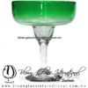 Copa Margarita Vaso desvanecido de Color Verde Jade, Dark Green, Artesanías de Vidrio Soplado, Fabrica de Vidrio - Blown Glass Factory Store Tequila Shot Drunk Handmade