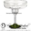 Copa Margarita Vaso pie de color verde lima, lime green, Artesanías de Vidrio Soplado, Fabrica de Vidrio - Blown Glass Factory Store Handmade