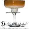 Copa Margarita Vaso desvanecido de Color Ámbar, Amber, Artesanías de Vidrio Soplado, Fabrica de Vidrio - Blown Glass Factory Store Tequila Shot Drunk Handmade