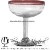 Copa Margarita Media Naranja Borde de color Amatista, Artesanías de Vidrio Soplado - Blown Glass Factory store cup water glass Handmade Copa Margarita Media Naranja Borde de color Amatista, Artesanías de Vidrio Soplado - Blown Glass Factory store cup water glass Handmade