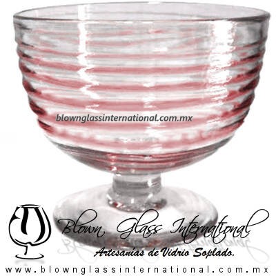 Copa Media Naranja Postre Espiral Color Amatista, Amatist, Artesanías de Vidrio Soplado, Fabrica de Vidrio - Blown Glass Factory Store Copa Media Naranja Postre Espiral Color Amatista, Amatist, Artesanías de Vidrio Soplado, Fabrica de Vidrio - Blown Glass Factory Store