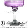 Copa Margarita Vaso Espiral de Color Morado, Purple, Artesanías de Vidrio Soplado, Fabrica de Vidrio - Blown Glass Factory Store Tequila Shot Drunk Handmade