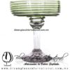 Copa Margarita Vaso Espiral de Color Verde Olivo, Olive Green, Artesanías de Vidrio Soplado, Fabrica de Vidrio - Blown Glass Factory Store Tequila Shot Drunk Handmade