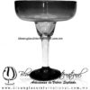 Copa Margarita Vaso desvanecido y Pie de Color Negro, Black, Artesanías de Vidrio Soplado, Fabrica de Vidrio - Blown Glass Factory Store Tequila Shot Drunk Handmade