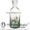 Licorera Cilíndrica con figura de Caballo Blanco, White Horse, Artesanías de fabrica de vidrio soplado artesanal fino - Blown Glass Factory Store Bottles tequila handmade,