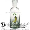 Licorera Cilíndrica con figura de chile amarillo, Artesanías de fabrica de vidrio soplado artesanal fino - Blown Glass Factory Store Bottles tequila handmade,