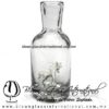Licorera Cilíndrica con figura de Caballo Blanco, White Horse, Artesanías de fabrica de vidrio soplado artesanal fino - Blown Glass Factory Store Bottles tequila handmade,