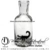 Licorera Cilíndrica con figura de Alacrán Escorpión Negro, Artesanías de fabrica de vidrio soplado artesanal fino - Blown Glass Factory Store Bottles tequila handmade,