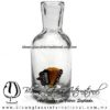 Licorera Cilíndrica con figura de Acordeon, Artesanías de fabrica de vidrio soplado artesanal fino - Blown Glass Factory Store Bottles tequila handmade,