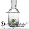 Licorera Cilíndrica con figura de Maguey Agave Verde Jade green, Artesanías de fabrica de vidrio soplado artesanal fino - Blown Glass Factory Store Bottles tequila handmade,