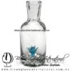 Licorera Cilíndrica con figura de Maguey Agave Azul Aguamarina Aqua, Artesanías de fabrica de vidrio soplado artesanal fino - Blown Glass Factory Store Bottles tequila handmade,