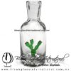 Licorera Cilíndrica con figura de Nopal, Artesanías de fabrica de vidrio soplado artesanal fino - Blown Glass Factory Store Bottles tequila handmade,